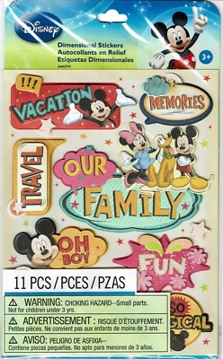 EK Success Brands Disney Dimensional Stickers, Mickey Family Scrapbook 51-50052