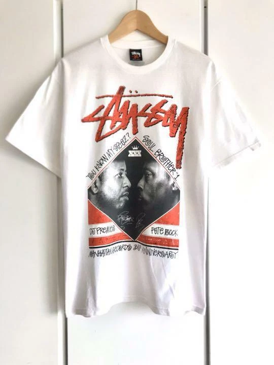VTG XL] STUSSY x DJ Premier x Pete Rock / Rap Rakim Gang Starr