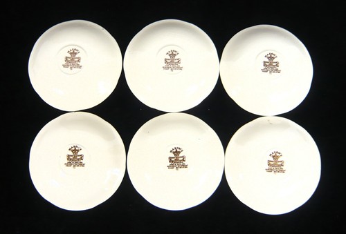 Set Of 6 Vintage Mason's Ironstone Brown 'Romantic' Saucers - Picture 3 of 6