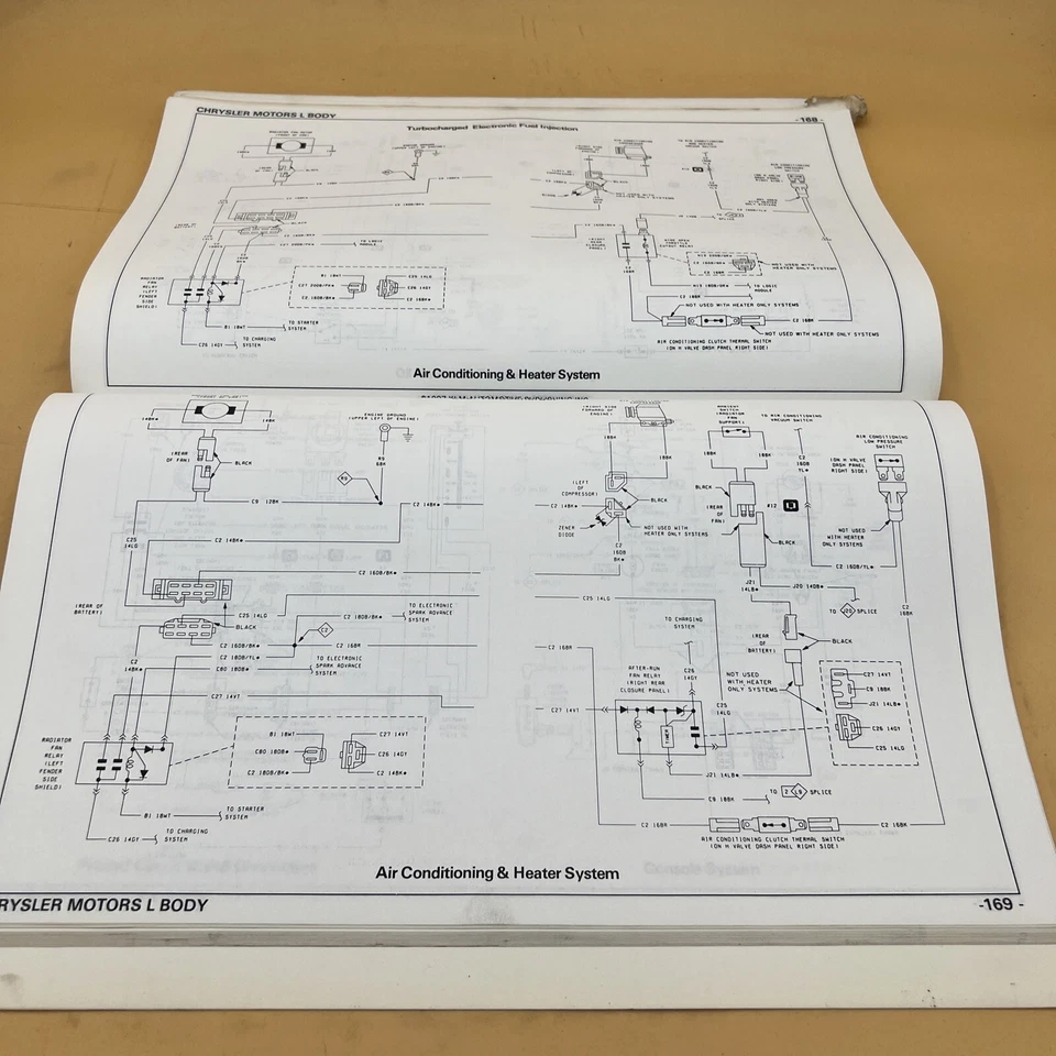 KLM Auto Chrysler 1987 carrocería L Dodge Charger Plymouth Horizon diagramas de cableado Foto 3 de 4