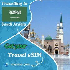 Saudi Arabia eSIMs 1GB-5GB: Travel Mobile Data Roaming eSIM Data Internet 5G