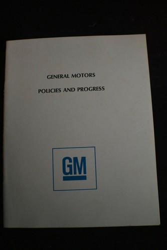 1972 General Motors Policies and Progress Brochure