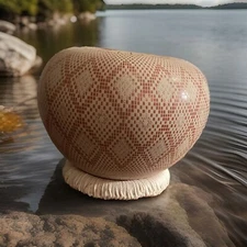 Original Handmade Mata Ortiz 6”x7” Pot Signed By Artist Ruben Ponce