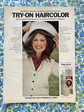 Vintage 1975 Clairol Loving Care Hair Color Foam Print Ad
