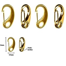 100 GOLD Plated Auto-Close CLIP CLASP 32x17mm /1-1/4" Paracord Purses Crafts