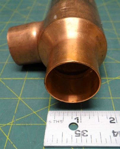 Mueller W40117 2in x 1-1/4in x 1-1/4 in Sweat Wrot Copper Reducing Tee C x C x C - Picture 6 of 6