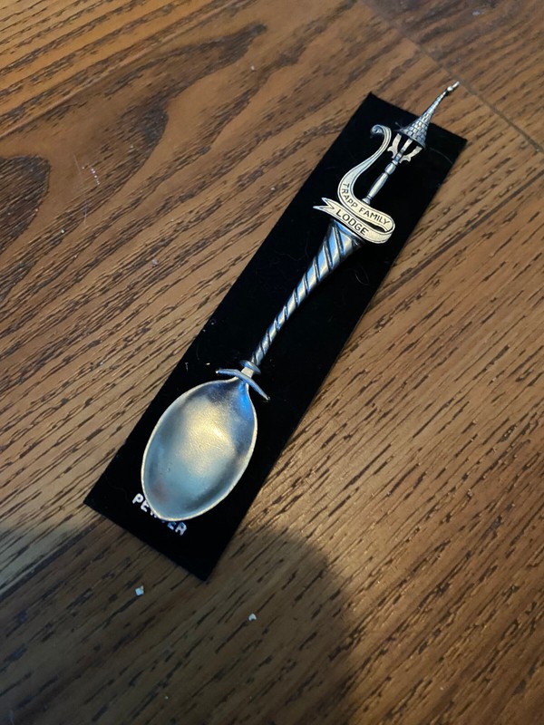 Trapp Family Ski Lodge Pewter Spoon Vintage