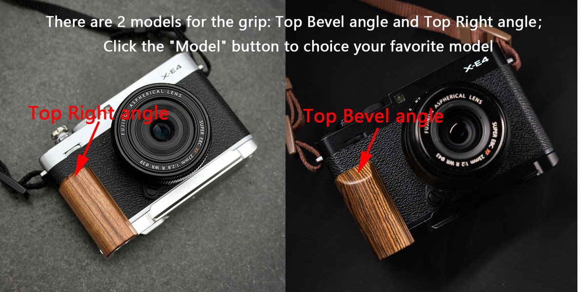 Wood Camera L Grip For Fujifilm Fuji X-E4 XE4 Camera Wood Camera L Grip For Fujifilm Fuji X-E4 XE4 Camera