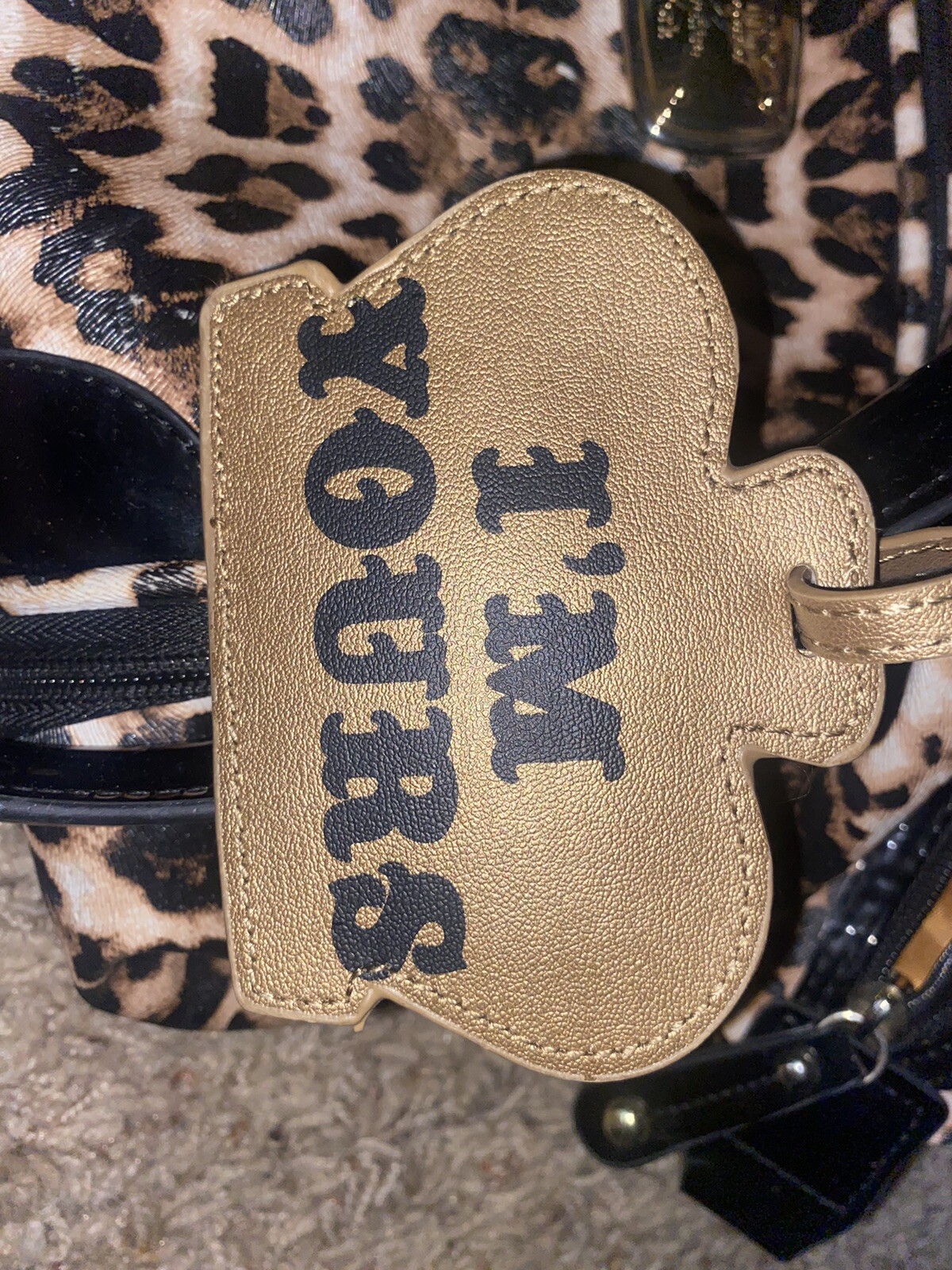 Kathy Van Zeeland Cheetah Print Travel Bag Luggage Bag Carry On Bag