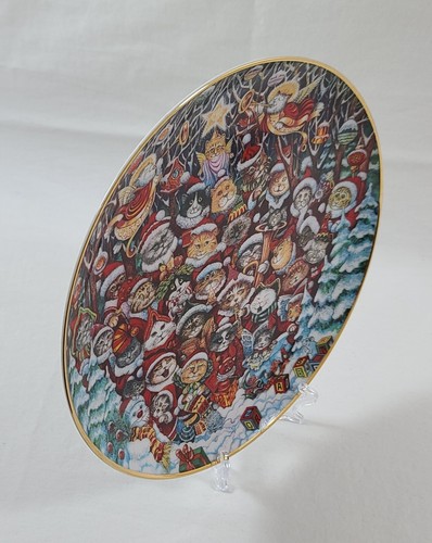 FRANKLIN MINT Santa Claws Porcelain Cat Plateš„ Limited Edition Plate # LG1223 - Picture 8 of 13