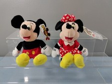DISNEY MICKEY  MINNIE MOUSE MINI BEAN BAG PLUSH MOUSEKETOYS NEW W/ TAGS