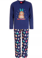 FAMILY PAJAMAS Little Kids' Bah Humbug Dogs Pajama Set XS X-Small 4-5 Blue
