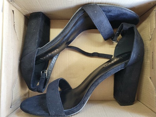 Boohoo Basic Barely There Heels Black Size US 9