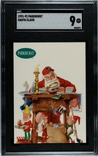 91 Parkhurst Hockey FRENCH NNO SANTA CLAUS RARE...GRADED SGC 9 HAPPY HOLIDAYS!