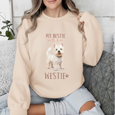 My Bestie Is A Westie Damen Sweatshirt Westie Hund Geschenk für Sie