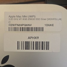 Apple Mac mini (256GB SSD, M1, 8GB) Silver - MGNR3LL/A (November