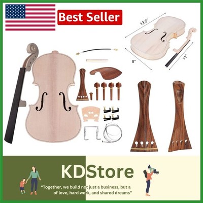 Complete 4/4 Violin DIY Kit with Custom Color Options for Crafting Fun