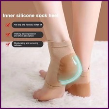 2Pcs Heel Protector Silicone Heel Moisturizing Socks Anti-Crack Protective Cover