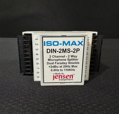 Jensen Transformers Iso-Max 2-Channel Mic Splitter, DIN-2MS-2P