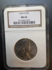 1954-S Franklin 50C Silver Half Dollar, NGC MS64