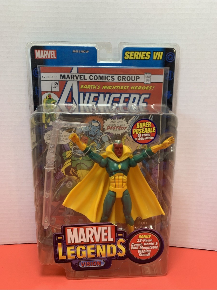 Marvel Legends Avengers Series VII Vision Figure w/ Comic Book
