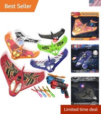 6 Pack Airplane Launcher Toys, LED Foam Airplane Toys for Kids, Outdoor Plane...