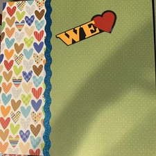 Premade scrapbook Pages 12x12 2 Page Layout “we love…”