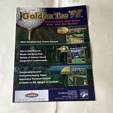 Nos Original factory Golden Tee 98 golf incredible technologies arcade Flyer