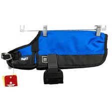 Tough-1 600D Waterproof Dog Blanket Coat XS Blue Adjustable Belly Strap Ripstop