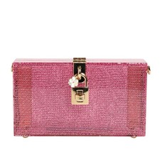 DOLCE & GABBANA Bag Pink DOLCE BOX Clutch Crossbody Women Evening Borse 3170usd