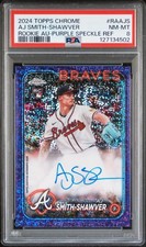 2024 TOPPS CHROME RC AUTOS #RAAJS AJ SMITH-SHAWVER 36/299 PSA 8