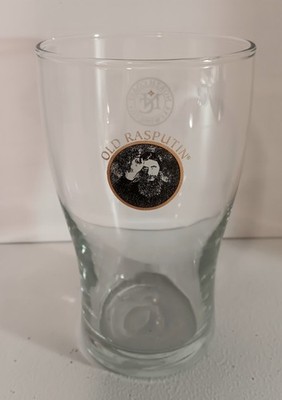New - Rare! Old Rasputin Beer Pint Glass North Coast Brewing Clear w/ Logo 5.25''
