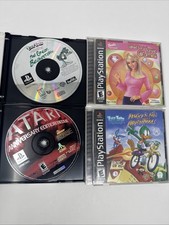 Playstation Disc Lot of 4 Tiny Toon Adventures The Great Beanstalk Atari Barbie