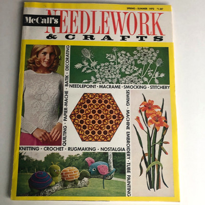 Vintage 1972 McCalls Needlework Crafts Spring Summer Macrame Crochet Knitting