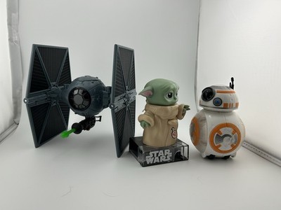 Star Wars Toy Lot - TIE Fighter, Grogu, BB-8 Droid - Great Display Set!