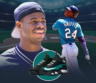 2011 Nike Air Griffey Max 1 Retro Freshwater Mens 8.5 Black  display picture 2