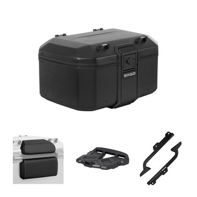 Koffer Kit SHAD TERRA TR55 Pure Black Für Kawasaki 650 KLE VERSYS 2010-2014