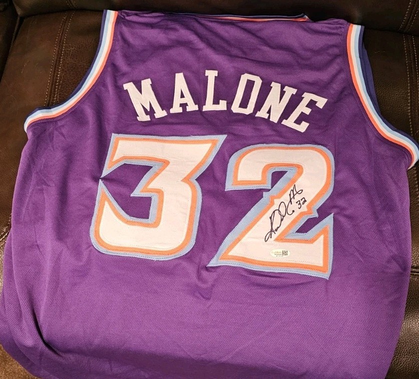 Karl Malone Autograph Jersey - Mailman Jersey - JSA Authenticity 