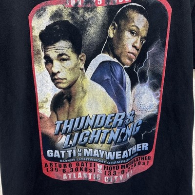 VINTAGE 2005 Arturo GATTI VS. FLOYD MAYWEATHER Boxing Promo T shirt Large Black