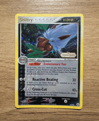 Pokémon Karte | Shiftry Legend Maker Stamped 12/92 Holo 2006 | Vintage WOTC Set Dark