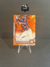 2022 Bowman Chrome Sapphire Cristian Gonzalez 1st Orange Auto 21/25 Astros