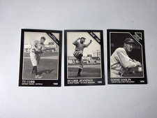 3 1992 Conlin baseball Prototypes, Ty Cobb, Goose Goslin, Hughie Jennings