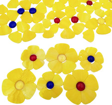 20PCS Glass Flower Mosaic Tiles, 2 Size Petal Stained Glass Mosaic Pieces for DI