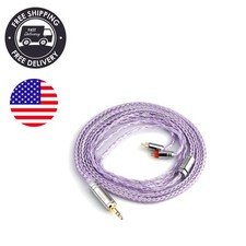 Braided Silver Plated IEM Cable 1.25m - High-Quality Replacement for HiFi