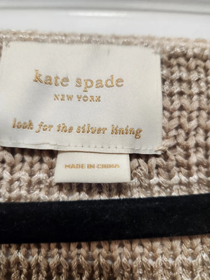 Kate Spade 花卉开衫毛衣褶边女式尺码未穿。 测量 — 第 4/4 张图片