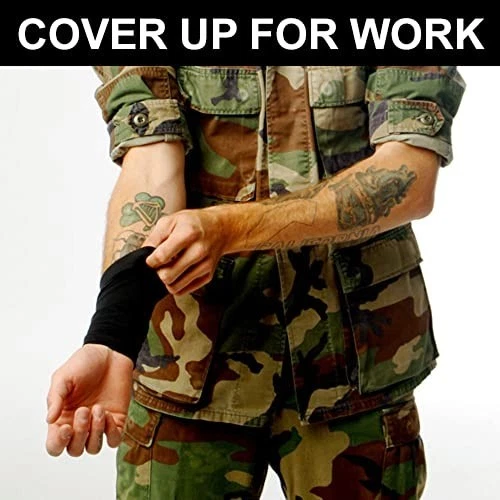 Black Tattoo Cover Up Sleeve - Medium/Large Forearm Ink Armor Protection image 5