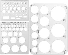 3pcs Circle Round Stencil Template, Circle Stencils for Drawing, Drafting, Art D