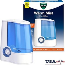 Warm Mist Humidifier Easy Clean Portable Quiet Operation Relief Kids Adults New