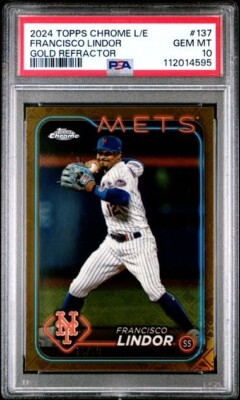 2024 Topps Chrome Logofractor Francisco Lindor Gold Refractor /50 