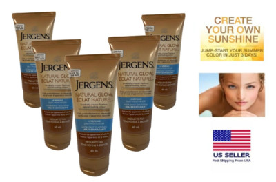 Jergens Natural Glow +Firming Daily Moisturizer Travel Size (60 ml) | Pack of 6